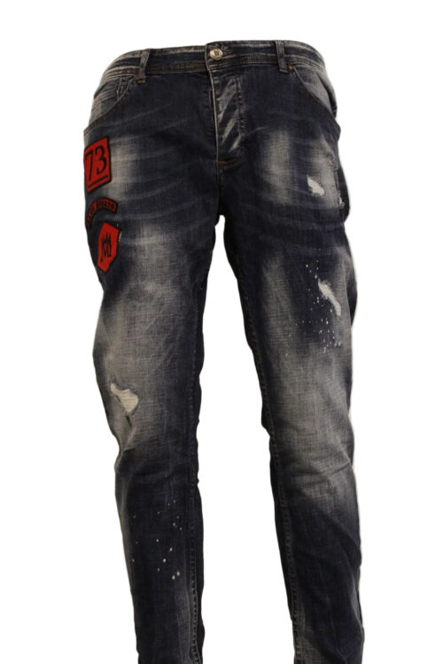 Acid Washed “73” Skinny Jeans