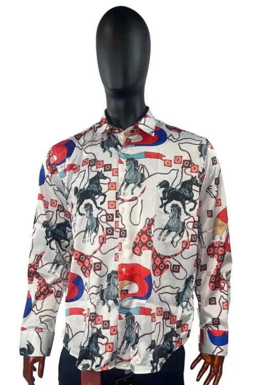 Animals Graphic Multicolor Party Shirt