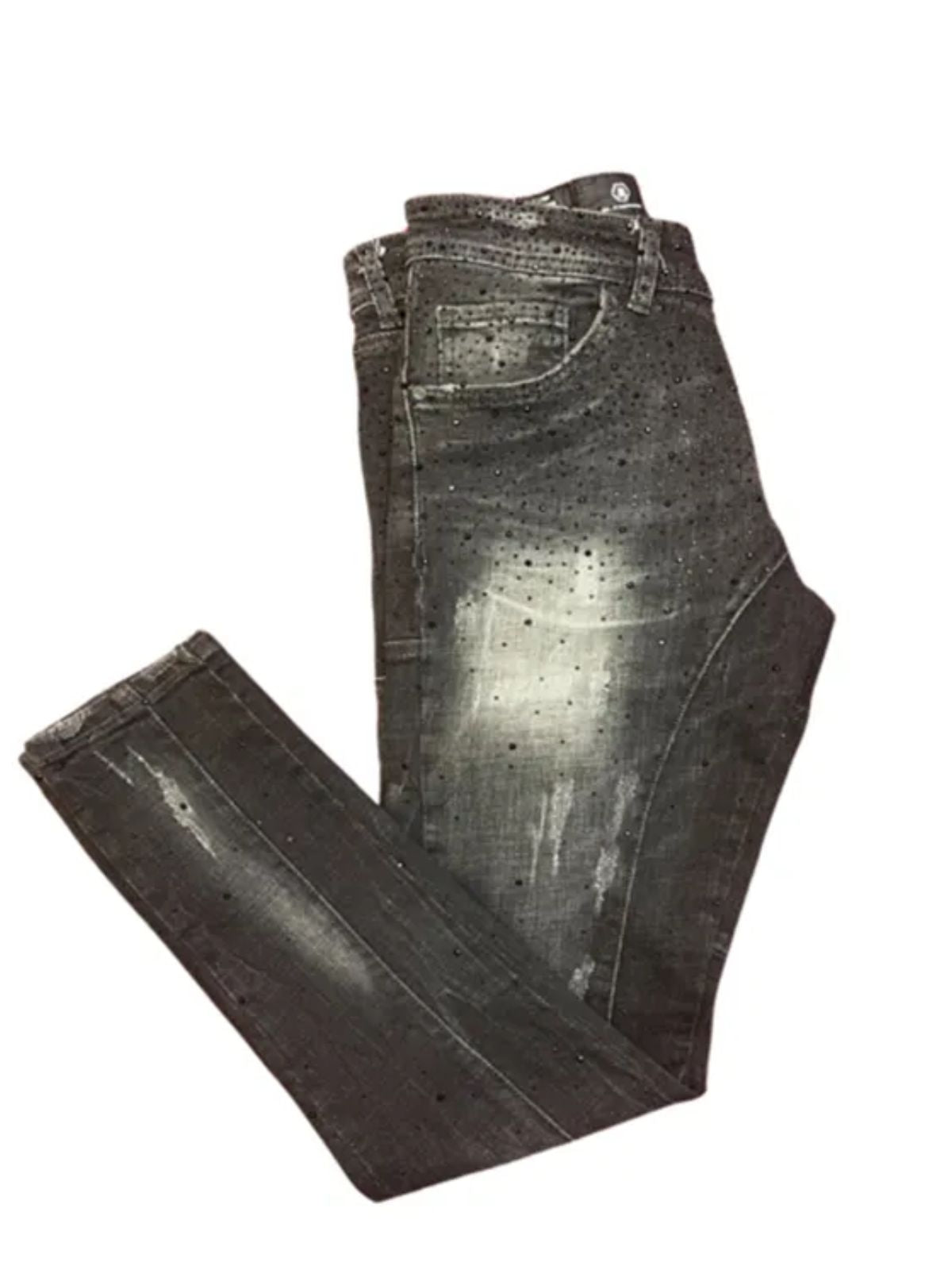 Black Diamond Acid Washed Skinny Jeans - Image 2