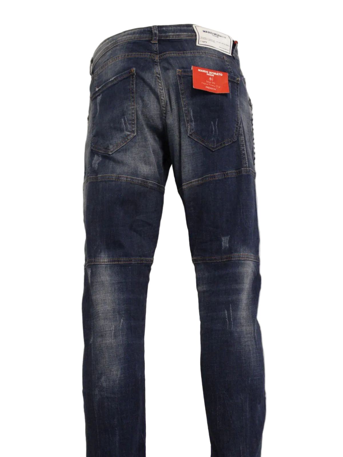 Diamond Studded Acid Washed Blue Skinny Fit Jeans - Image 2