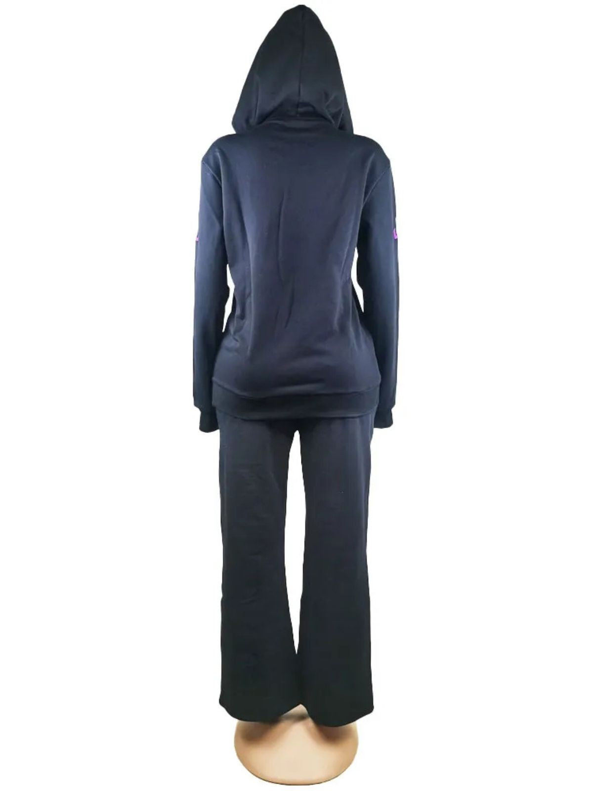 Evaluate the Ultimate Stylish Unisex Black Tracksuit - Image 4