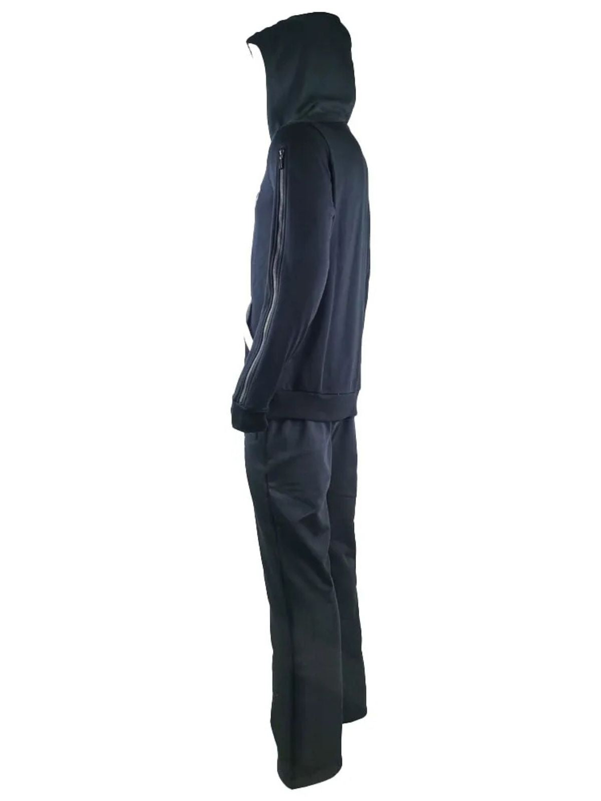Evaluate the Ultimate Stylish Unisex Black Tracksuit - Image 5