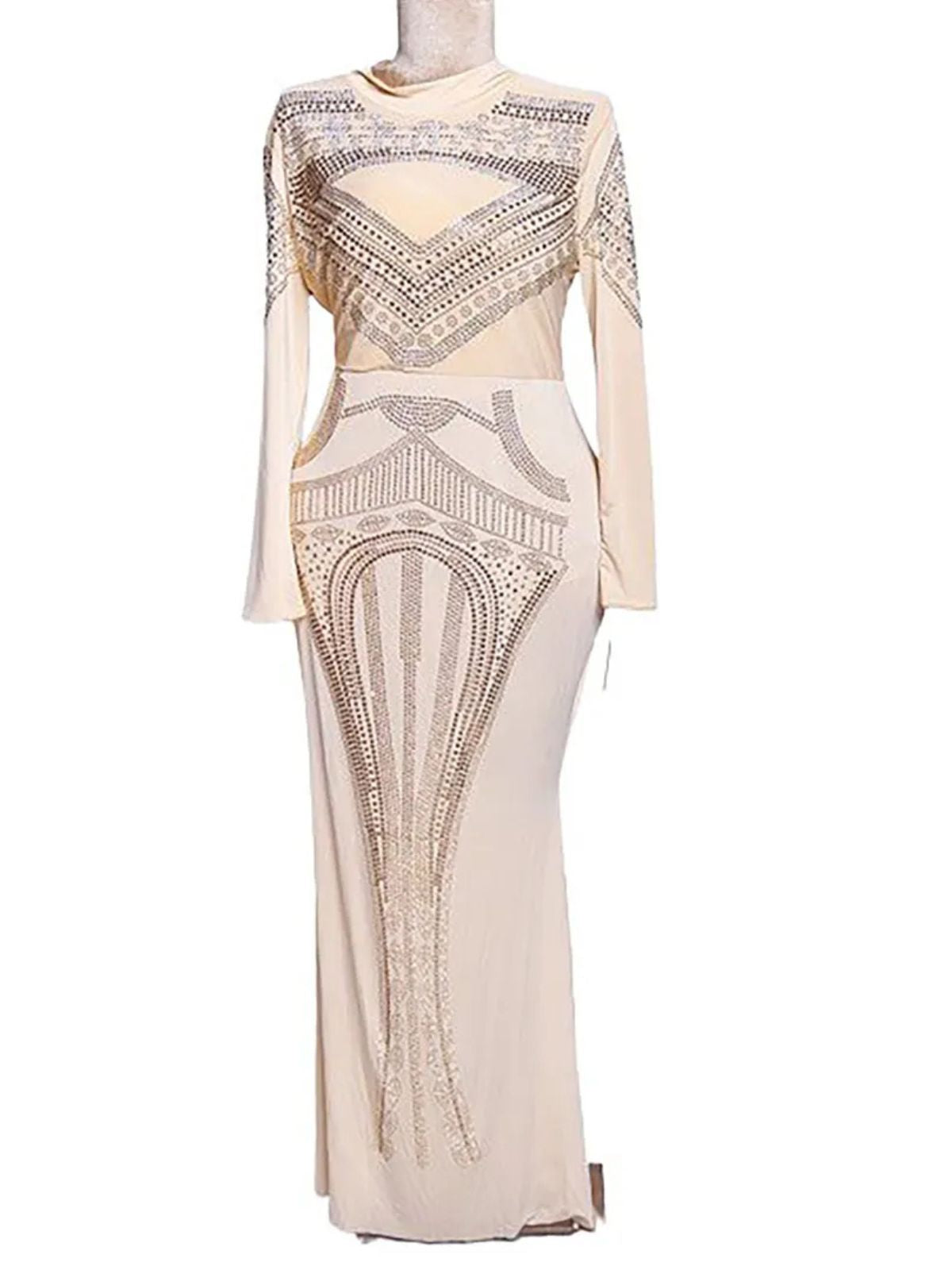 Full Body Cover Bodycon Floor Length Dress - Image 2