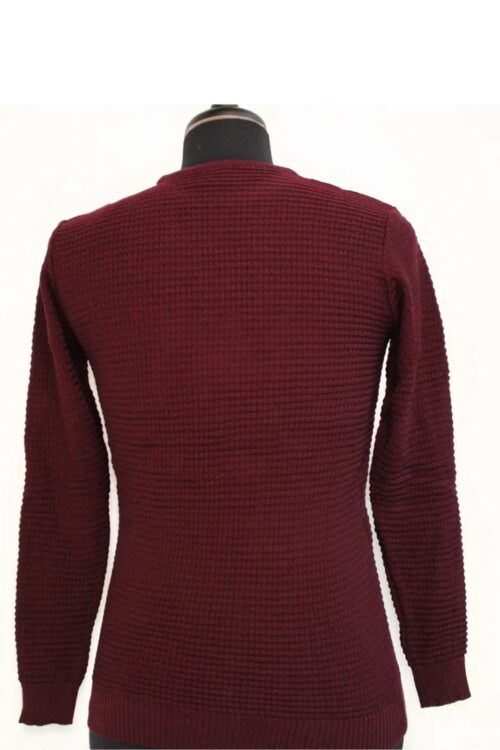 Garnet Red Regular Long Sleeve Sweater