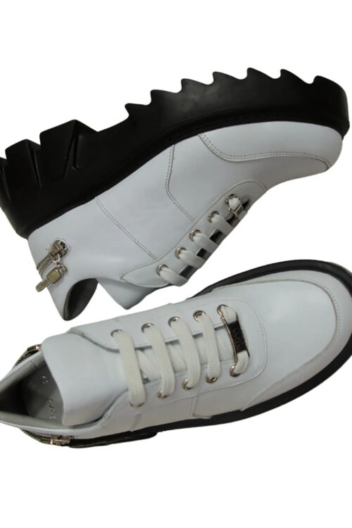 Heavy Duty Combat Sneaker Boots with Back Zipper Chain