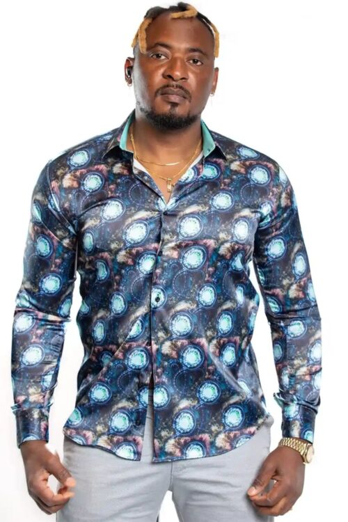 JB Designs Galaxy Patterned Silk Shirt
