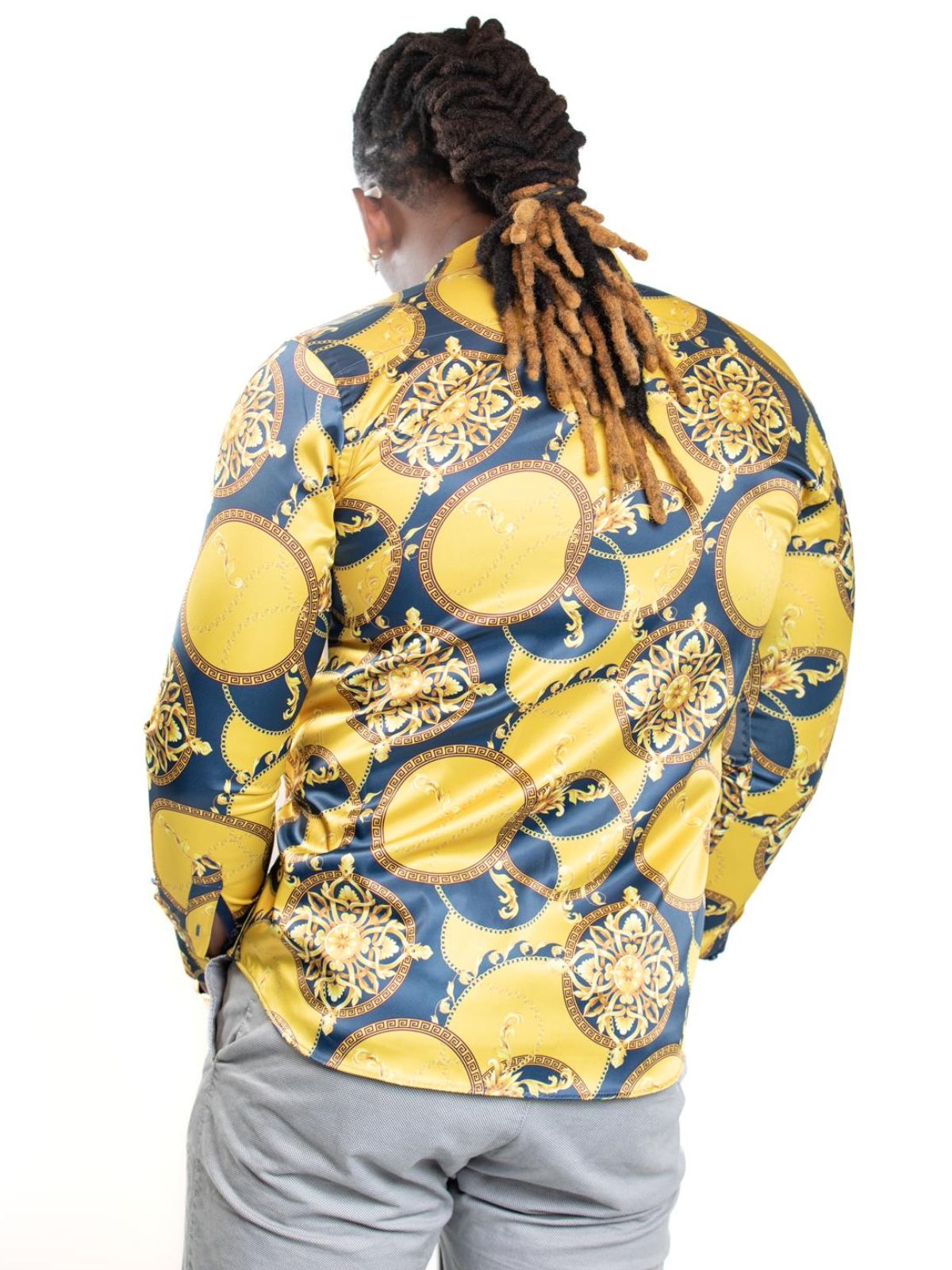 JB Designs Gold Empire Silk Shirt - Image 4