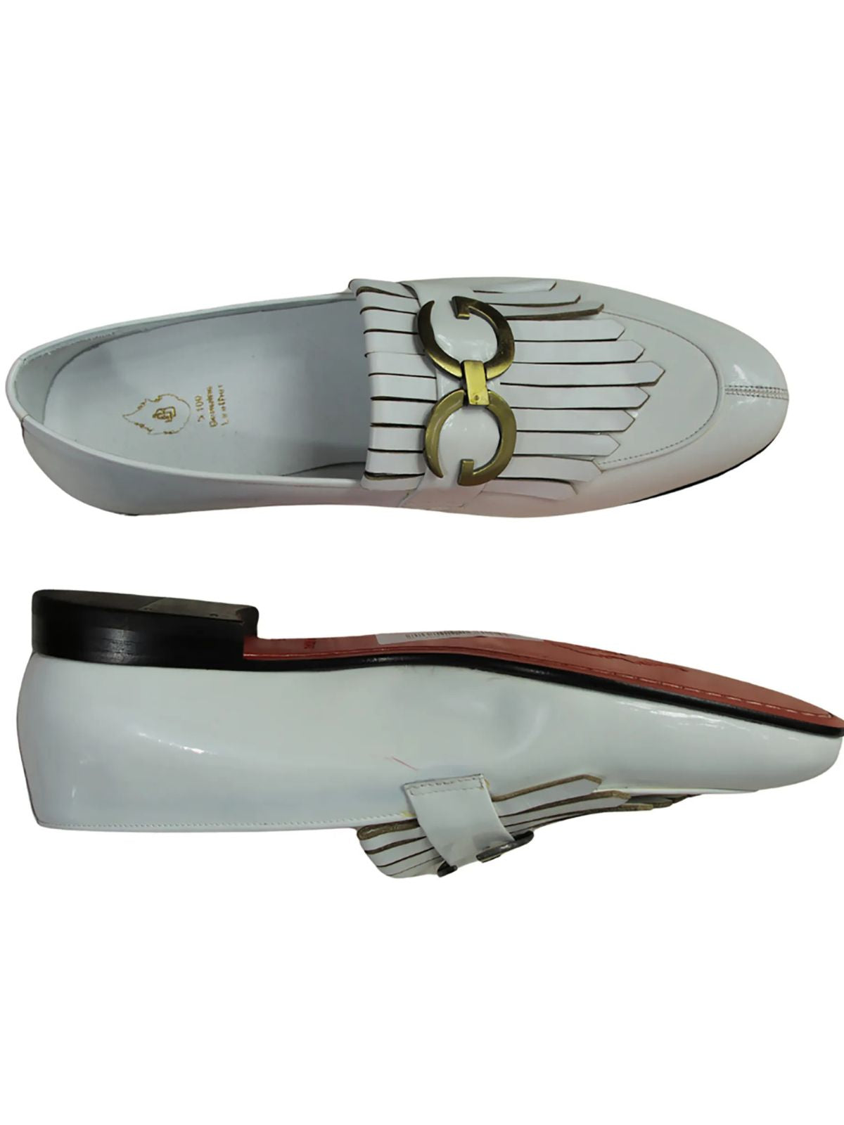 JB Designs Leather Shoes with Tussles and Golden Accessories - Image 4