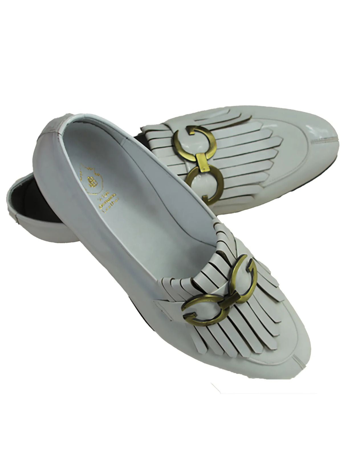 JB Designs Leather Shoes with Tussles and Golden Accessories - Image 3