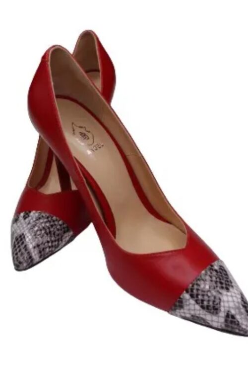 JB Designs Solid Color with Snakeskin Pointy 4inch High Heels