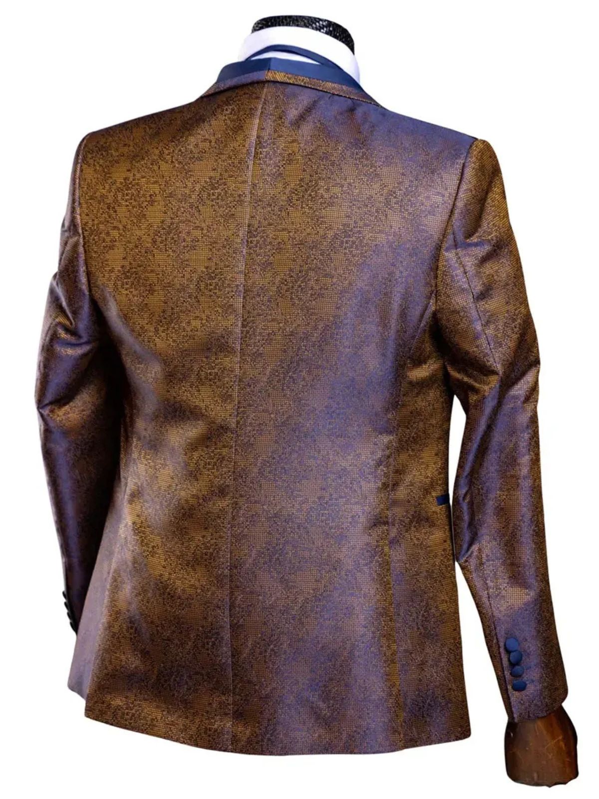 JB Quesste Golden Blue 4pcs Suit Set - Image 4