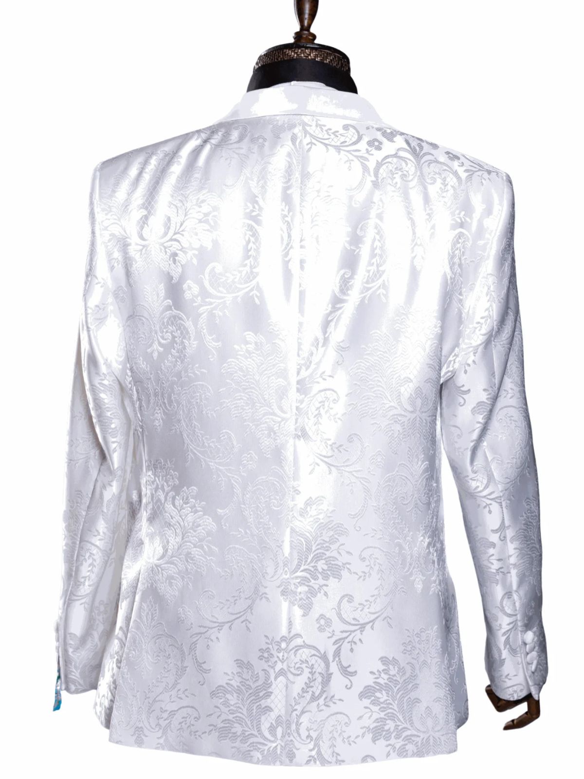 JB Quesste Men’s 3pc Slim Fit With Floral Blazer Wedding Suit - Image 3