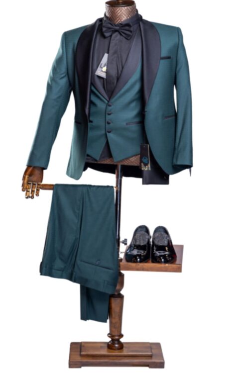 JB Quesste Men’s 3pc Solid Color Slim Fit Suit Set