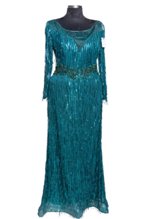 Long Sleeve Tussels Party Anniversary Dress