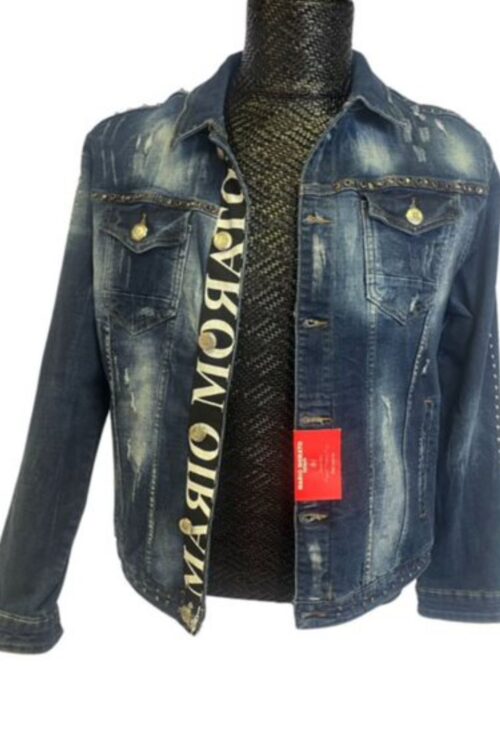Men’s Blue Denim Jacket Long-sleeved Button-down Style