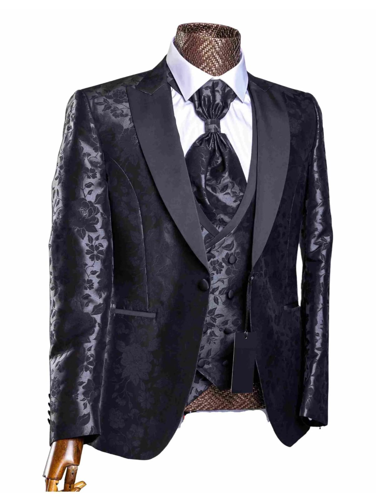Quesste Men’s 4pc Flowery Slim Fit Suit Set - Image 2