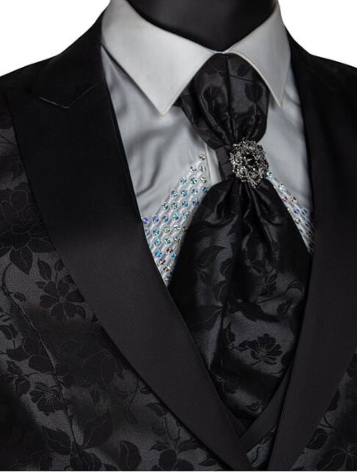 Quesste Men’s 4pc Flowery Slim Fit Suit Set - Image 6
