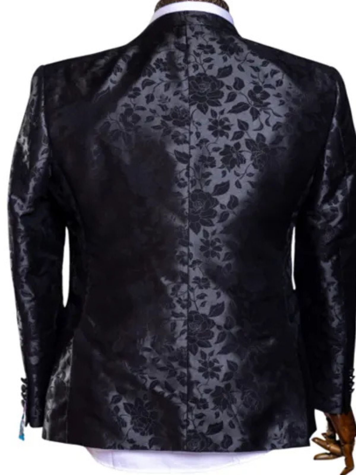 Quesste Men’s 4pc Flowery Slim Fit Suit Set - Image 7