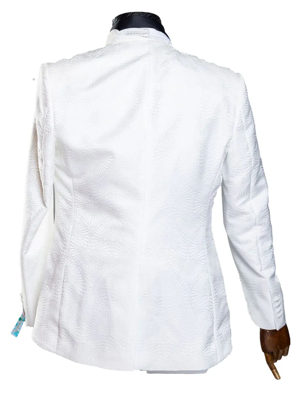 Rabin Men’s 3pc Slim Fit Stylish Beaded Collar Wedding Suit - Image 4