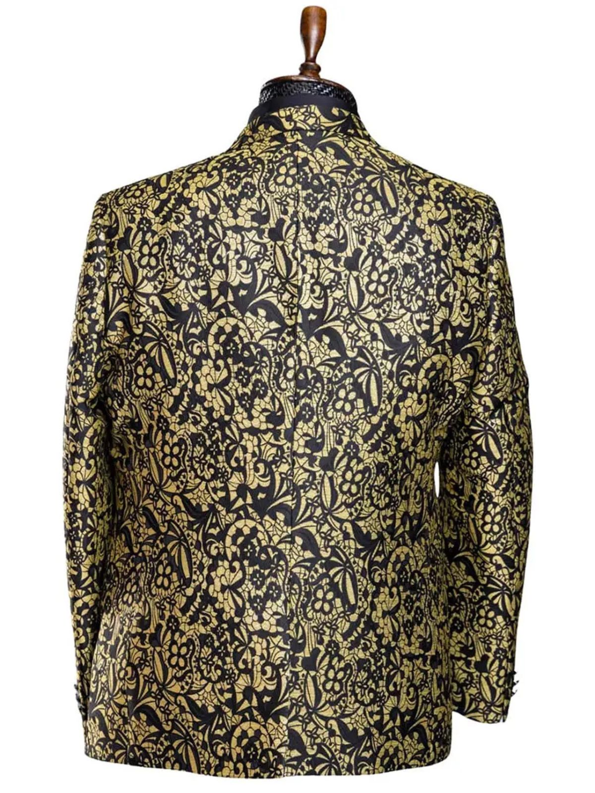 Rabin Men’s 3pc Slim Fit Stylish Flowery Patterned Blazer Suit Set - Image 9