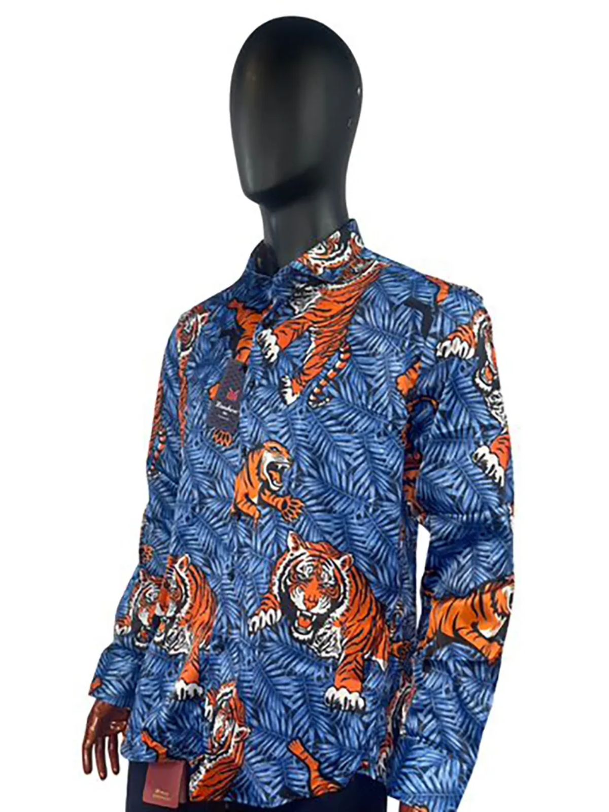 Tiger Leafy Print Party Shirt - Image 2